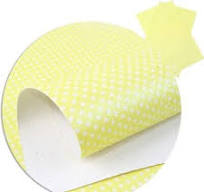 FAUX LEATHER SHEET 8" X 12" Fine Glitter Pale Yellow polka dots 1071010 |  eBay