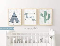 Printable Customized Set Nursery Decor Tepeearrows And Etsy Baby Wall Art Nursery Decor Nursery Decor Sets