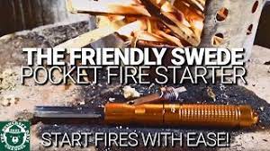 Instructional video on how use the friendly swede® magnesium fire starter and striker. The Friendly Swede Pocket Fire Starter Youtube