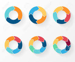 3 4 5 6 7 8 circle arrows for infographic diagram graph