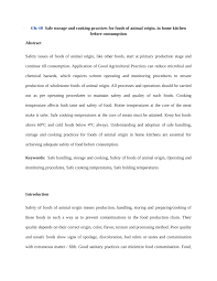 Check out our australian animal selection for the very best in unique or custom, handmade pieces from our shops. Pdf Safe Cooking Practices And Food Safety In Home Kitchen And Eating Establishment