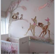 Wundervolle Wandgestaltung Furs Babyzimmer Bambi Baby Kinderzimmer Kinderzimmer Fur Madchen Kinder Zimmer Bambi Kinderzimmer