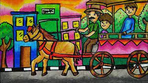 Delman transportasi tradisional yang masih beroperasi semua. Cara Menggambar Dan Mewarnai Tema Lagu Anak Indonesia Naik Delman Istimewa Yang Bagus Dan Mudah Youtube