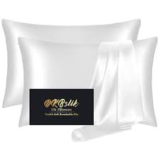 Amazon.com: Silk Pillow Cases 2 Pack, Mulberry Silk Pillowcases Standard  Set of 2, Health, Smooth, Anti Acne, Beauty Sleep, Both Sides Natural Silk  Satin Pillow Cases for Women 2 Pack with Zipper