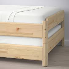 Remove bolts and screws from the frame, being careful not to strip any of the screws if using an electric screwdriver. Utaker Stackable Bed Pine Twin Ikea