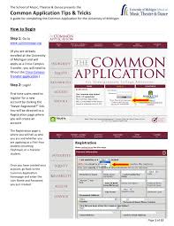 (if you are a citizen of a foreign country, you may apply for fall entry only.) two letters of recommendation: Common App Tips Tricks By University Of Michigan School Of Music Theatre Dance Issuu