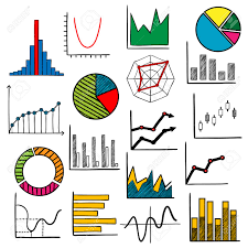 Charts Or Graphs Icons For Business Or Infographic Themes Design