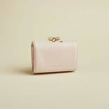 Ted Baker Alyesha Leather Teardrop Crystal Mini Bobble Purse Light Pink