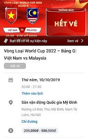 Đội tuyển việt nam vs thái lan cạnh tranh tấm vé đi tiếp với 2 đội bóng đông nam á (indonesia, malaysia) và uae tại bảng đấu vòng loại wc. Vff Ä'a Ban Háº¿t Ve Xem Tráº­n Viá»‡t Nam Vs Malaysia Ä'ai Phat Thanh Va Truyá»n Hinh Thanh Hoa