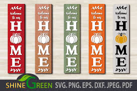Fall Pumpkin Svg Cut File For Porch Sign Welcome To Our Home By Shinegreenart Thehungryjpeg Com