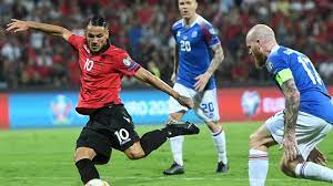 Saulius mikoliunas (lithuania) wins a free kick in the defensive half. Matchday 6 10 September Rei Manaj Albania European Qualifiers Uefa Com