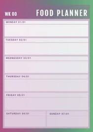Daily Meal Plan Template 3 Blank Invoice