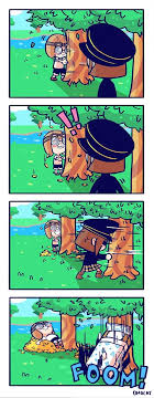 It S Crazy What You Ll Find In Trees In Animal Crossing Passage D Animaux Animal Crossing Drole Images Droles