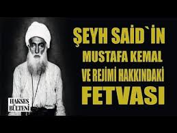 1891 *doğubayazıt'ta şeyh mehmed celâlî medresesine geldi. Seyh Said In Mustafa Kemal Ve Arkadaslari Hakkindaki Fetva Si Cemaleddin Hocaoglu Kaplan Youtube