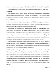 World bank activities on trade (english) over the last year, the world bank has significantly stepped up support for trade activities to help its client countries integrate better into the world trading system. Pdf Public Diplomacy Of The World Bank Governance Practice Fernando Prieto Academia Edu