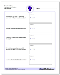 The problems on this worksheet include word problems phrased as questions, such as: Pre Algebra Word Problems Algebraic Applications Worksheets 7th Grade Math Addition Free Second Compound First For Nursery Tracing Preschool Pdf Budgeting Money Calamityjanetheshow
