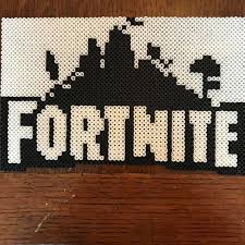 Fortnite 8 Bit Logo Pixel Art Etsy Hama Beads Patterns Pixel Art Perler Bead Art