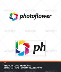 Photo Flower Logo Template Logo Templates Logo Design Template Cool Lettering