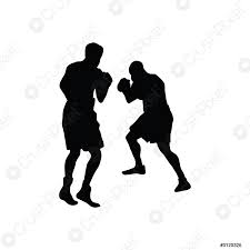 No es necesario ser socio. Silueta De Boxeo Vector De Stock Crushpixel