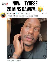 TYRESE GIBSON DRAWS EMOTIONS WITH NEW CRYING VIDEO