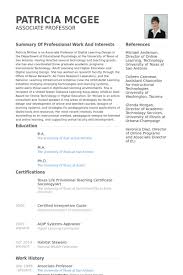 Associate Professor Resume samples - VisualCV resume samples database