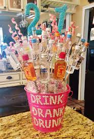 Check out all our 21st birthday gift ideas to find the best gift for her. 21st Alcohol Bouquet I Made For My Best Friend 21st Birthday Gifts Diy Christmas Gifts Birthday Party 21