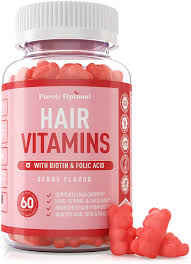 Biotin helps the body break down protein, which is essential for hair and nail growth. Amazon Com Premium Hair Vitamins Supplement Gummy Vitamins W Biotin Folic Acid Vitamins A D Supports Faster Hair Growth And Promotes Healthy Hair Skin And Nails 60 Non Gmo Berry