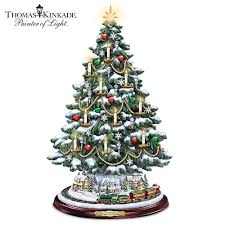 Thomas Kinkade Reflections Of Christmas Light Up Tabletop Tree Thomas Kinkade Christmas Ceramic Christmas Trees Tabletop Christmas Tree