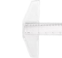 Junior 19 Inch 50cm T-Square Plastic Transparent T-Ruler Educational  Equipment for Drafting and General Layout Work