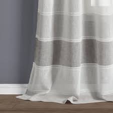 $74.99 ($37.50 per item) 65. Textured Stripe Grommet Sheer Window Curtain Panel Set Lush Decor Www Lushdecor Com Lushdecor