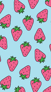A cute strawberry (ichigo) design on a pink background. Cute Strawberry Wallpaper Strawberry Strawberries Pink Pattern Fruit 351381 Wallpaperuse