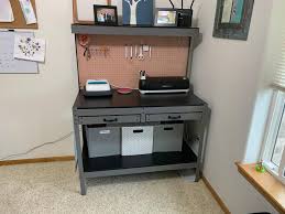 48 In Workbench With Light In 2020 Workbench Cricut Craft Room Craft Table
