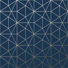 Metro Prism Geometric Triangle Wallpaper Navy Blue And Gold Wow008 Blue Geometric Wallpaper Geometric Triangle Wallpaper Geometric Wallpaper Navy