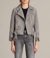 Suede Cole Biker Jacket Leather Jackets Women Grey Suede Jacket Womens Biker Jacket