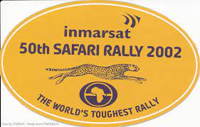On high, bottom view, sky and clouds on background, with empty space for logo or text. Safari Rally Logo 1980 2002 Safari Rally Logos