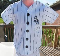 Black And White Striped Baseball Jersey White And Black Stripe Baseball Uniform With Name Number On The Back Custom Made Sizes 2t 3t 4 Hallowee Black Stripes Baseball Uniform White And Black