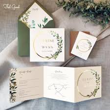 Unity Foil Wedding Invitations Save The Date Luxury Eucalyptus Wedding Invites With Foiled Hoop Detail And Detachable Rsvp Postcard Coole Hochzeitseinladungen Einladung Ideen Hochzeitseinladung