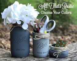 Mason Jar Office Decor Office Decor Office Desk Accessories New Job Gift Christmas Gift Office Supplies O Mason Jar Decorations New Job Gift Office Decor