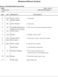 excel recipe template for chefs chefs resources