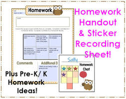 Preschool Owl Homework Handout Ideas Sticker Recording Sheet