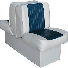 10 Boat Back To Back Lounge Seat Marine Base Foldable Vinyl Plastic Grey Navy 10boatback