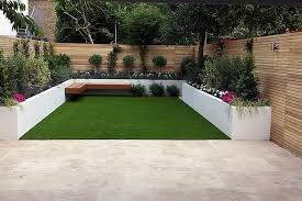 Sichtschutzzaun Holz Holzarten Lamellen Modern Teppichrasen Hochbeet Gartengestaltung Sichtschutzzaun Garten