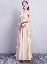 Abbigliamento allure abito donna cod.2240. Abiti Per Damigelle Uguali Ma Con Scollature Diverse Color Champagne Chiaro Abito Per Damigella Abiti Abiti Da Sposa