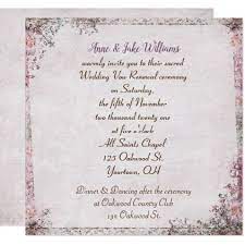 Wedding Vow Renewal Old Fashioned Floral Border Invitation Zazzle Com Floral Wedding Invitations Wedding Vows Renewal Wedding Vows