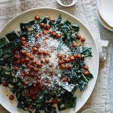 Roasted Chickpea And Kale Salad With A Tahini Dressing Recipe Kale Salad Roasted Chickpeas Tahini Dressing