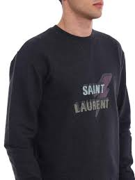 Ysl Saint Laurent Lightning Bolt Logo Sweatshirt Men S Fashion Tops Sets Tshirts Polo Shirts On Carousell