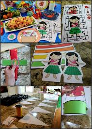 Use paint, glue, colored paper, and other craft items to create your own, distinctive luau bowling pins. Free 50 Page Party Pack For A Hawaiian Luau Happy And Blessed Home
