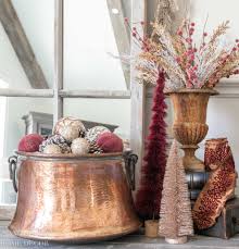 Copper home decor has been trending with designers and bloggers since 2012 and continues to trend in 2016. Christmas Decorating Ideas In Copper Burgundy Sanctuary Home Decor