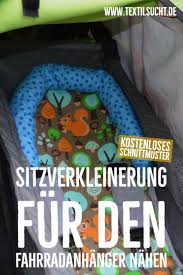 Sitzverkleinerung Mit Kopfstutze Fur Den Fahrradanhanger Selber Nahen Selber Nahen Fahrradanhanger Baby Fahrrad