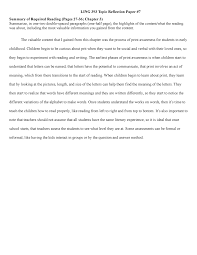 Ling 393 Topic Refection Paper 7 Docx Studocu